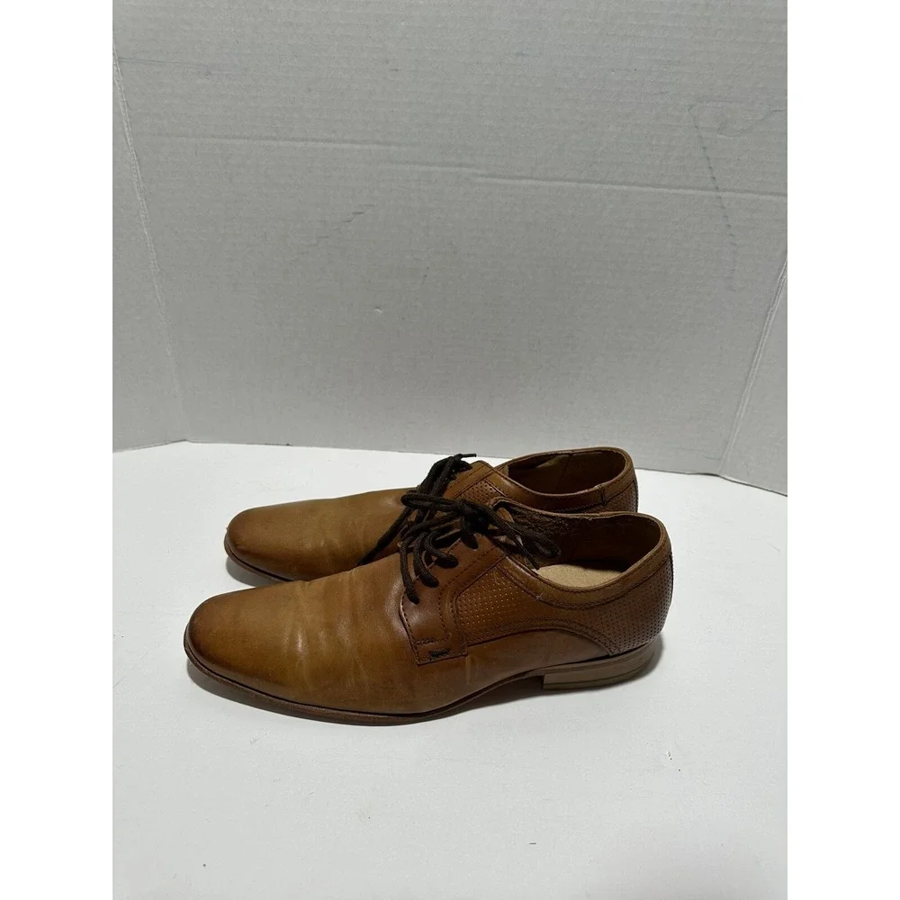 Christian Gallery Gentleman Brown Genuine Leather Shoes Sz 27 US Men 8.5-9